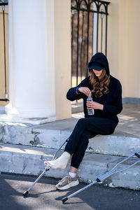 Young man using mobile phone