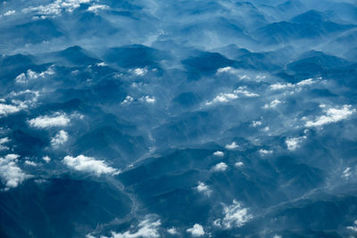 Low angle view of clouds in blue sky