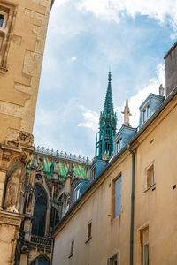 Low angle view of buildings against sky