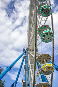 Low angle view of ferris wheel against sky