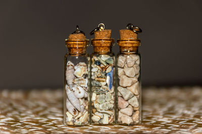 Close-up of glass jar on table