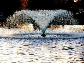 Waves splashing in water