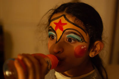 Close-up portrait of a girl