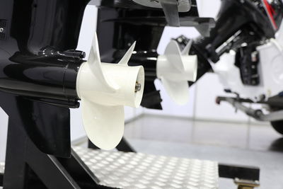 Close-up of machine on table