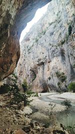 Rock formations in cave