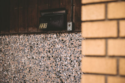 Number on metallic mailbox