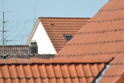 Low angle view of roof of building against sky