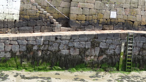 View of old stone wall