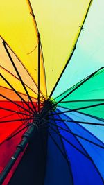 Low angle view of multi colored umbrella