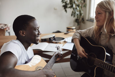 Young man playing guitar