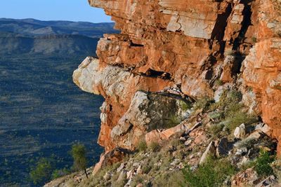 View of rock formations