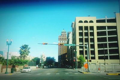 City street with buildings in background