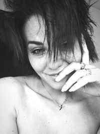 Close-up of young woman