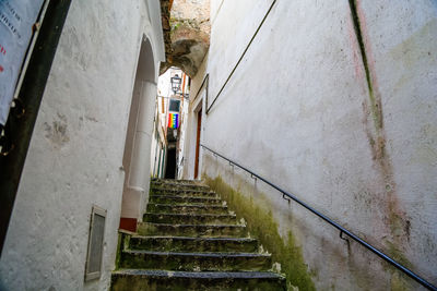 Stairs along built structures