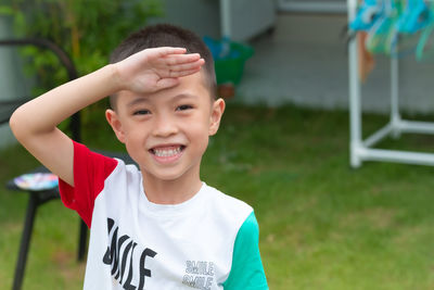 Portrait of smiling boy