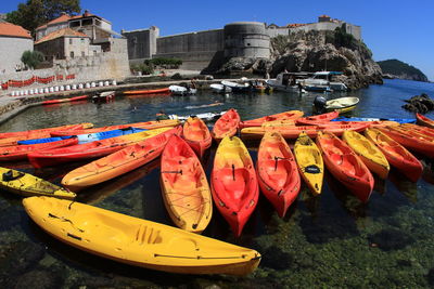 Boats in river