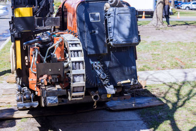 View of working at construction site