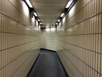 Empty corridor of building