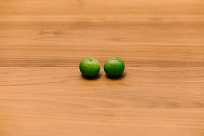 Close-up of lime on table