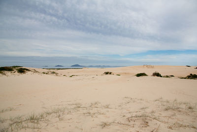 Scenic view of desert against sky