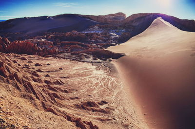 Aerial view of a desert