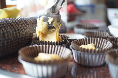 Close-up of cupcakes