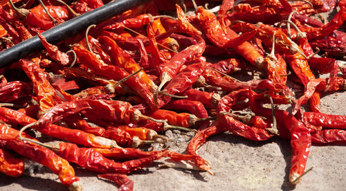 Full frame shot of red chili peppers