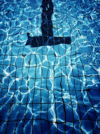 Full frame shot of empty swimming pool