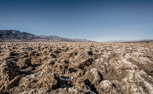 Scenic view of landscape against clear sky