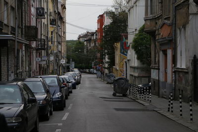 Cars parked on street