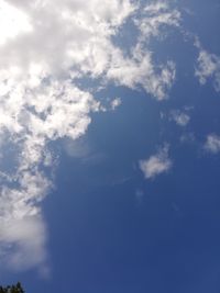 Low angle view of blue sky