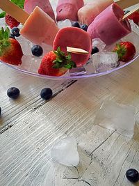 Close-up of food on table