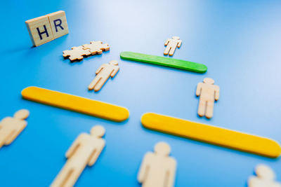 Close-up of toy blocks on table