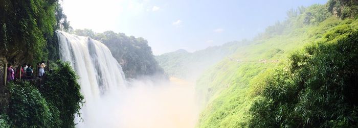 Panoramic view of waterfall