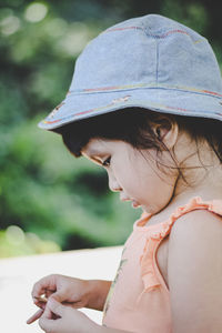 Close-up of cute girl