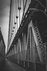 Low angle view of bridge against sky