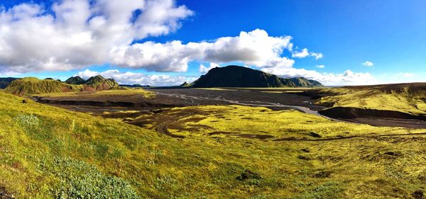 Panoramic view of landscape against sky