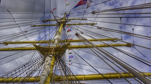 Low angle view of ferris wheel against sky