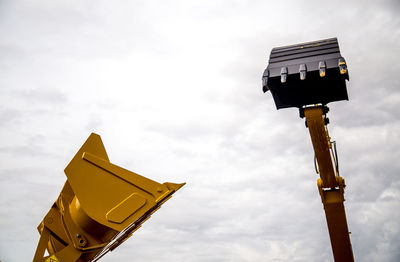 Low angle view of excavator