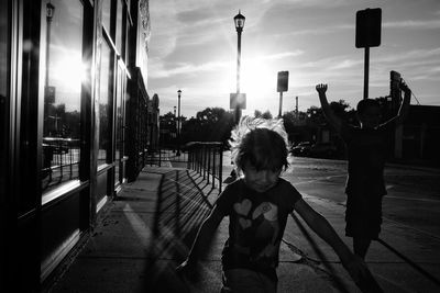 Girl standing in park