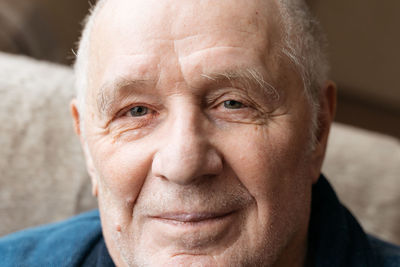 Close-up portrait of senior man
