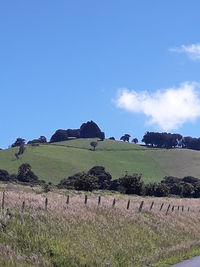 Scenic view of land against sky