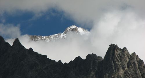 Panoramic view of mountains against sky