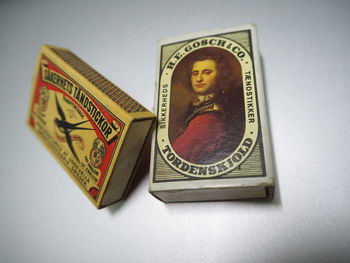 Close-up of text over white background