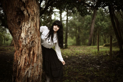 Girl in forest