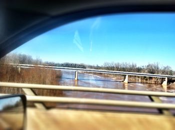 Sunset seen through train window