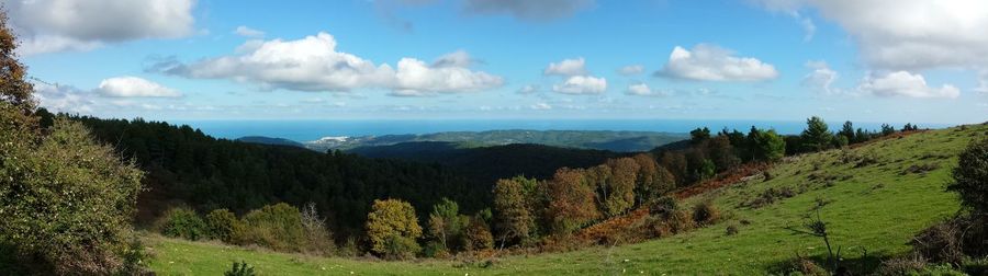Panoramic view of landscape against sky