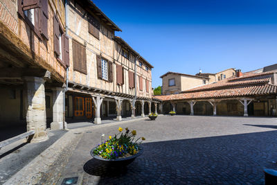 Central place of lautrec village, tarn, france