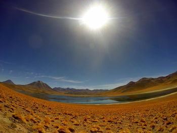 Scenic view of desert against sky