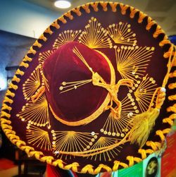 Low angle view of multi colored lanterns